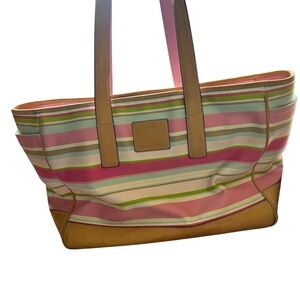 Coach Striped Tote Diaper Bag